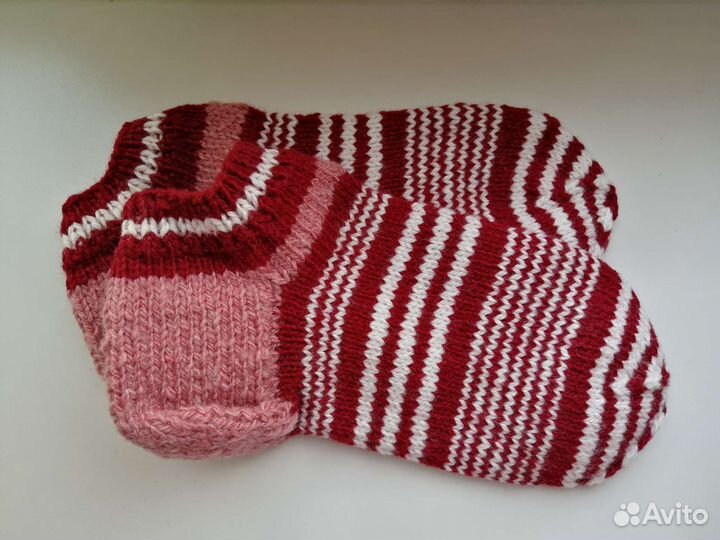 Носки шерстяные вязаные