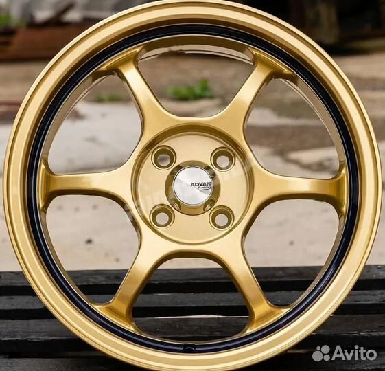 Литой диск advan R15 4x100. Примерка