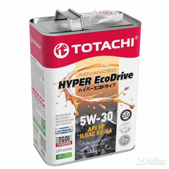 Totachi E0304 5W-30 Hyper Ecodrive SP/GF-6A 4л (си
