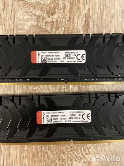 Оперативная память ddr4 hyperx predator 32x4