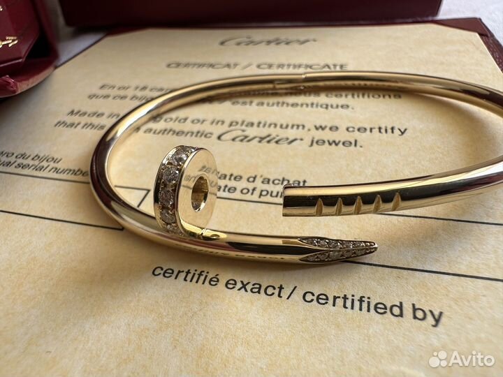 Браслет cartier золотой