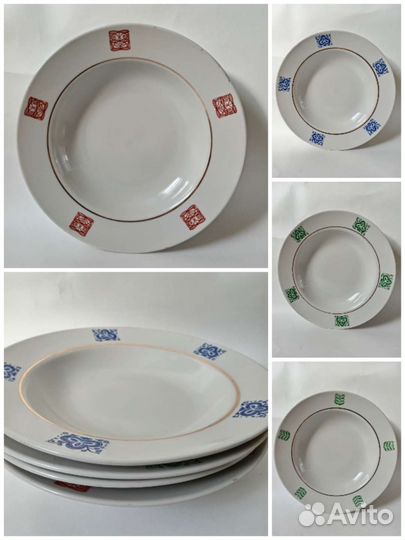 Тарелки СССР суповые пирожковые блюдца
