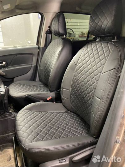 Чехлы экокожа Ромб на KIA Sportage 4 от Автопилот