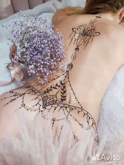 Мехенди роспись хной, белое, джагуа тату, обучение