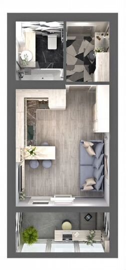 Квартира-студия, 22,7 м², 13/27 эт.