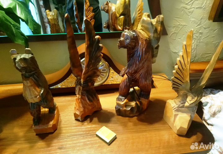 Деревянные фигурки. Деревья из самоцветов