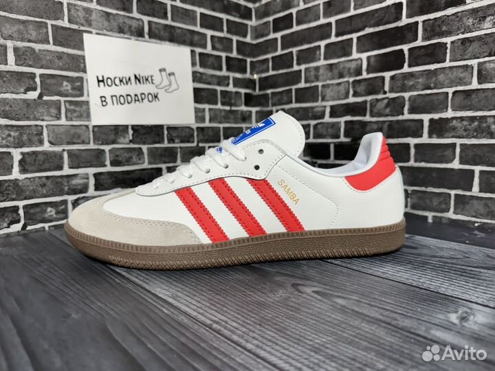 Adidas Samba OG White Better Scarlet