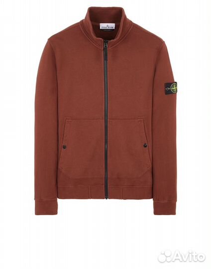 Толстовка на молнии Stone Island каштановый AW24