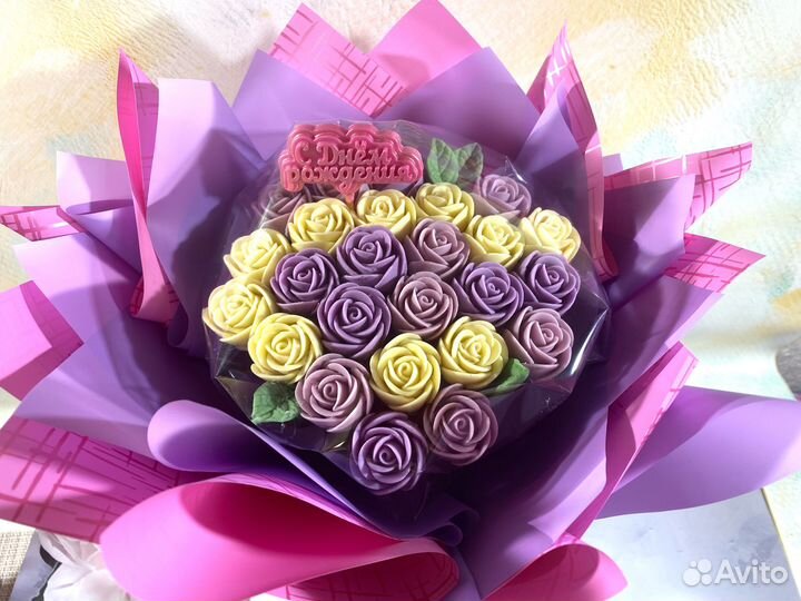 Съедобные букеты из шоколада, шоколадные розы