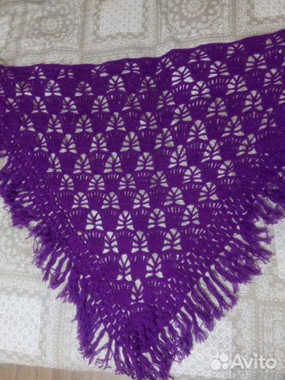 Шаль вязаная/ платок/ косынка