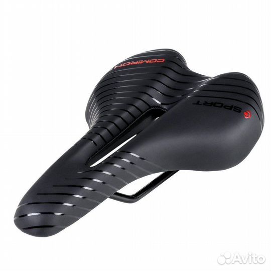 Седло comiron pogacar с вентиляцией гелевое мягкое