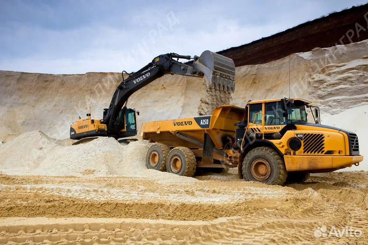 Песок с карьера/песок мытый доставка 5-30 тонн