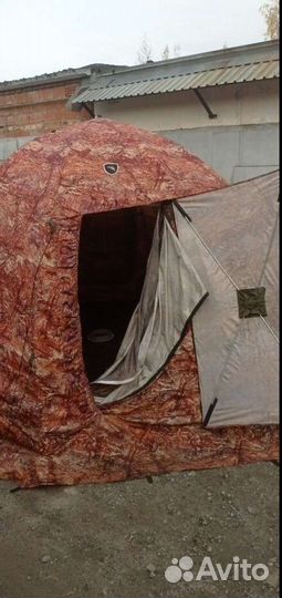 Походная баня уп-2 + раскладушки + тёплый пол