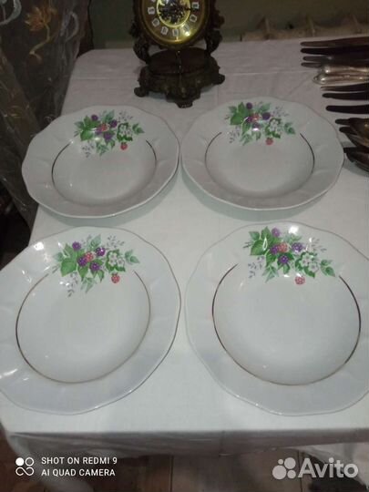 Тарелки фарфор суповые большие СССР