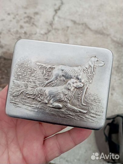 Портсигар Дутыш Редкий Собаки Гончие Нержавейка