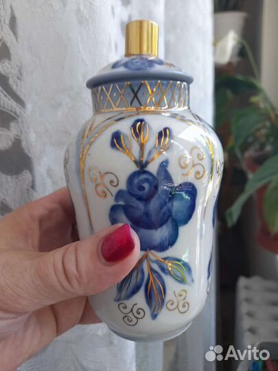 Фарфор гжель времен СССР в позолоте