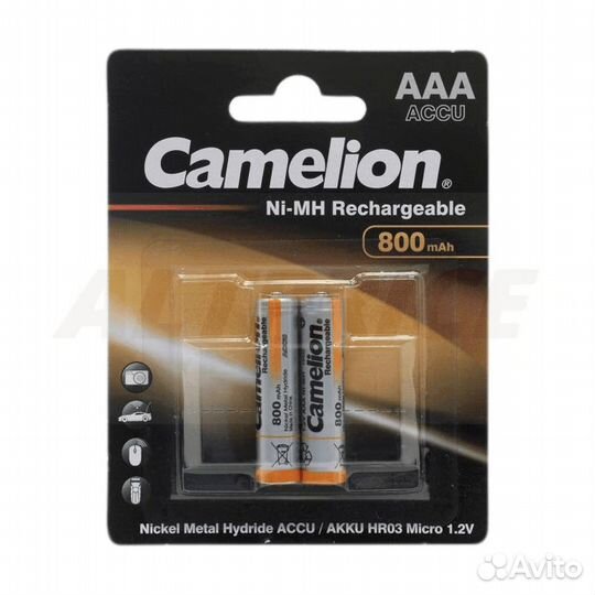 Аккумулятор Camelion AAA- 800mAh Ni-Mh BL-2