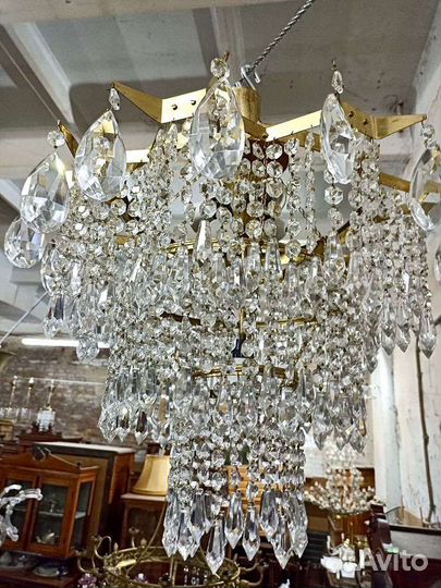 Винтажная хрустальная люстра, Чехословакия