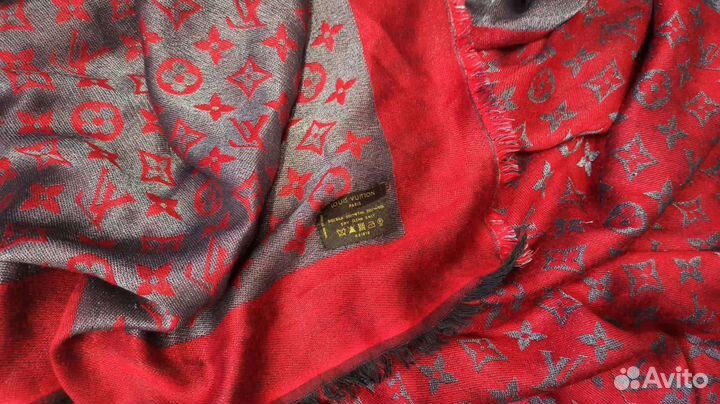 Платок теплый шаль 140cm louis vuitton италия