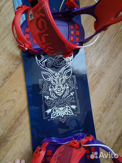 Доска с креплением для сноуборда