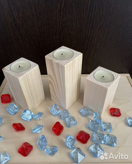 Подсвечники из дерева