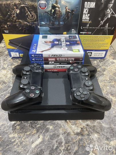 Sony PS4 slim 1tb + Fifa23 и много других