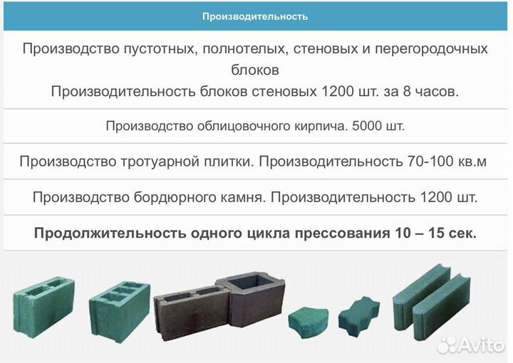 Вибропресс для тротуарной плитки и поребрика