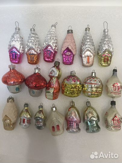 Елочные игрушки СССР домик бабка