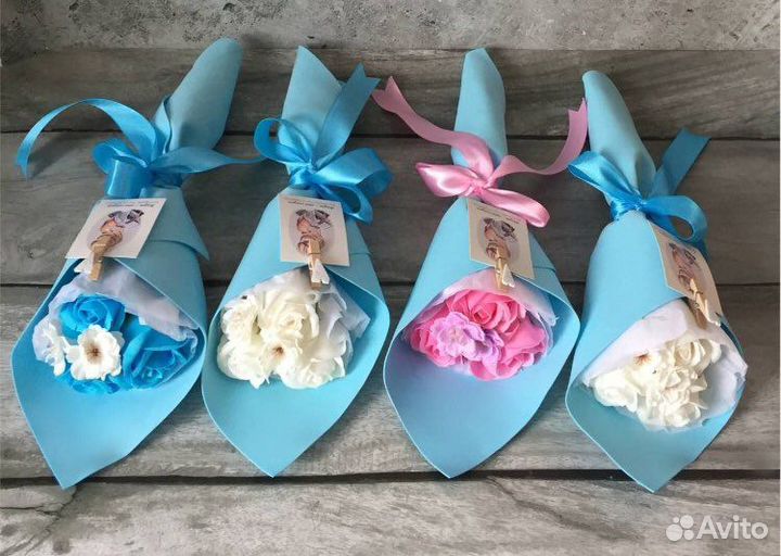 Букет из мыльных цветов