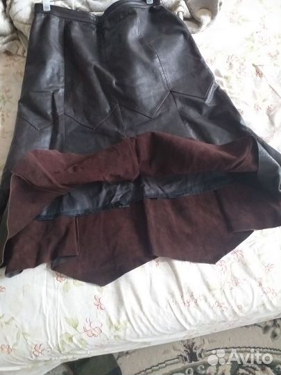 Юбка кожаная