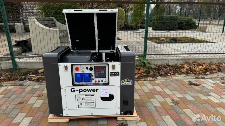 Генератор дизельный 10 kW G-power однофазный 11000