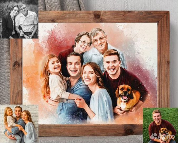 Портрет на холсте по фото в Карачаевске