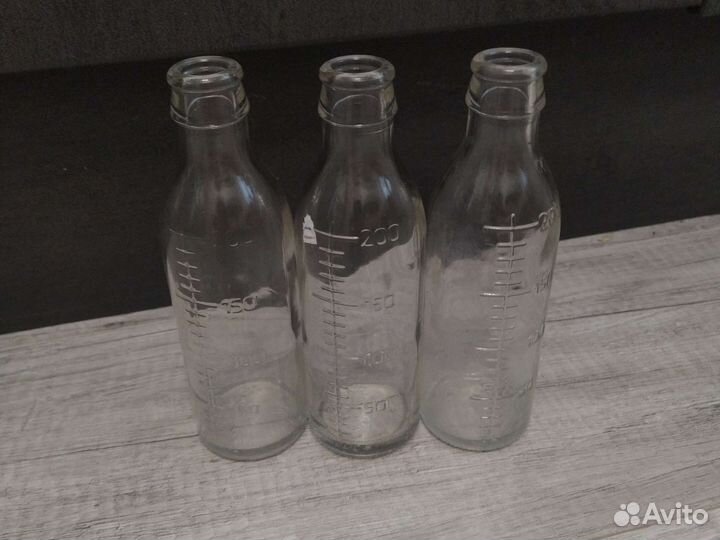 Детские бутылочки молочные, 3 шт - бесплатно