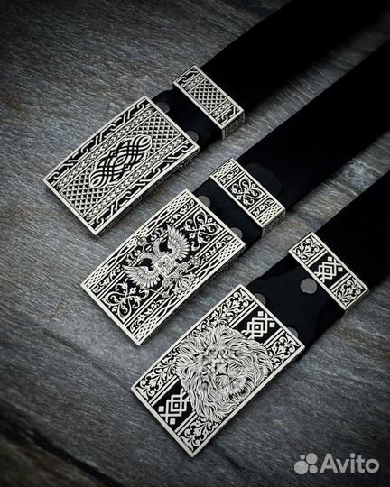 Ремень мужской пряжка серебро