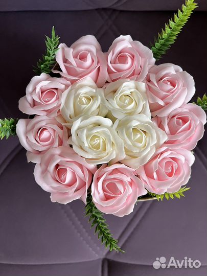 Букет из мыльных роз