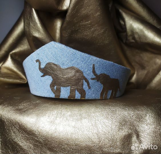 Кокошник Авторский джинс слон верблюд