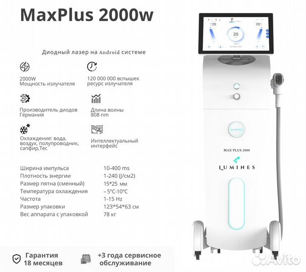Аппарат для эпиляции Люминес. Max’Plus 2000вт