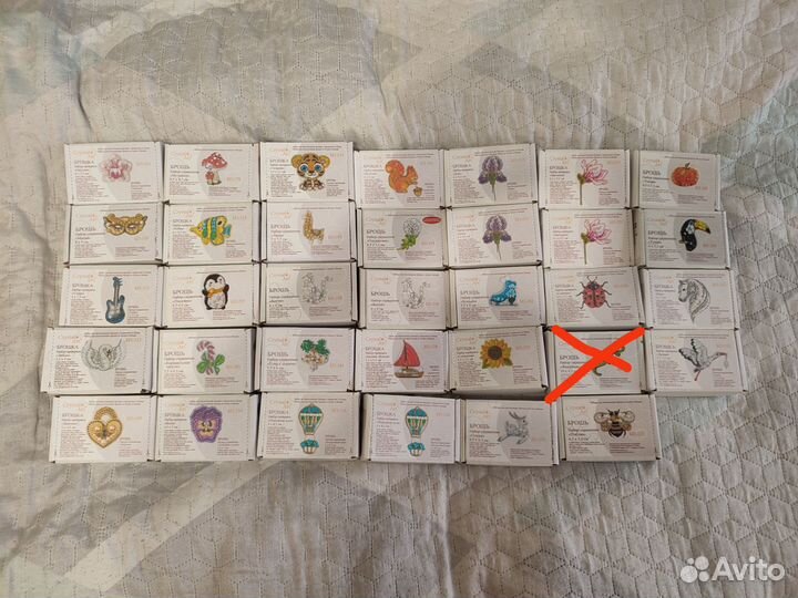 Наборы для вышивки броши Crystal Art