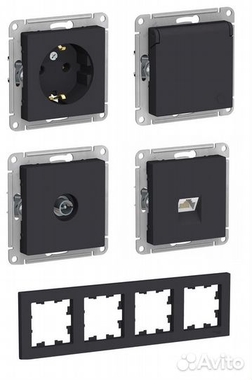 Розетка компьютерная Schneider atlas design RJ45