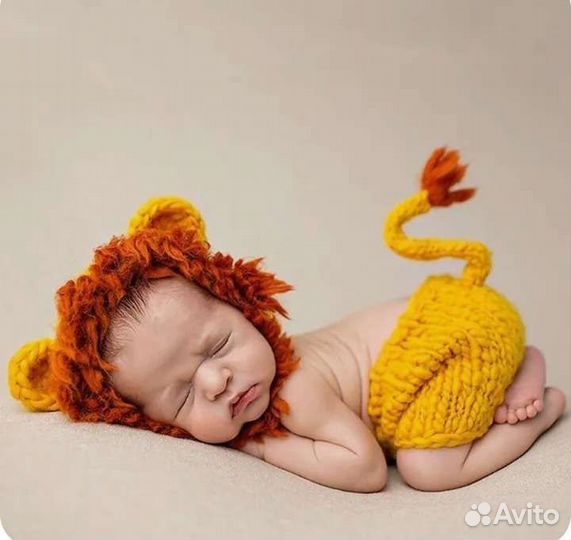 Костюм для фотосессии новорождённых Львёнок