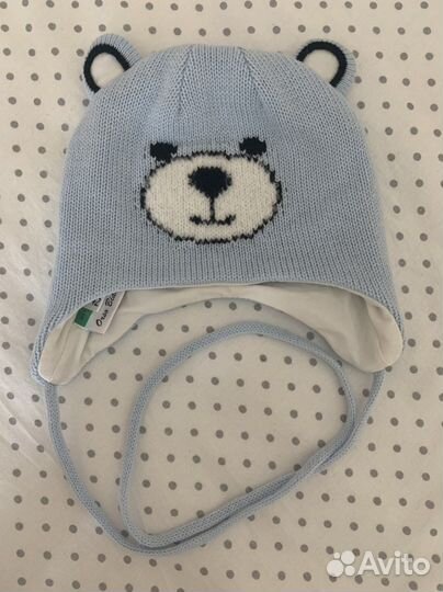 Шапка и пинетки утепленные для новорождённого