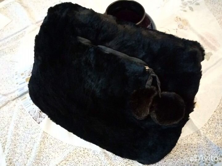 Муфта винтажная натуральная