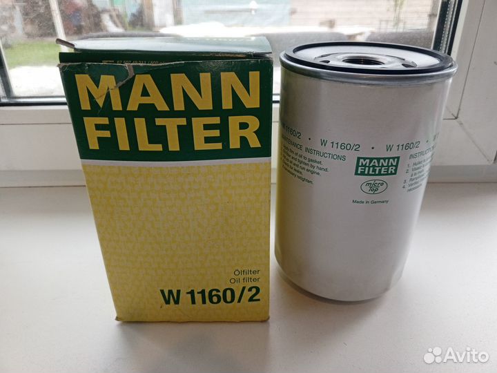 Фильтр масляный mann-filter W1160/2