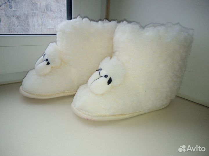 Новые тапочки из натуральной овчины