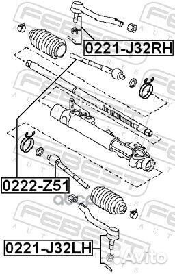 Тяга рулевая 0222Z51 Febest