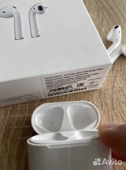 Наушник apple airpods оригинал с кейсом (1 версия)