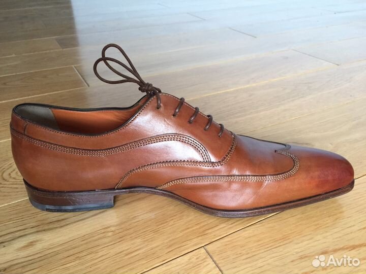 Кожаные туфли Santoni 40 размер