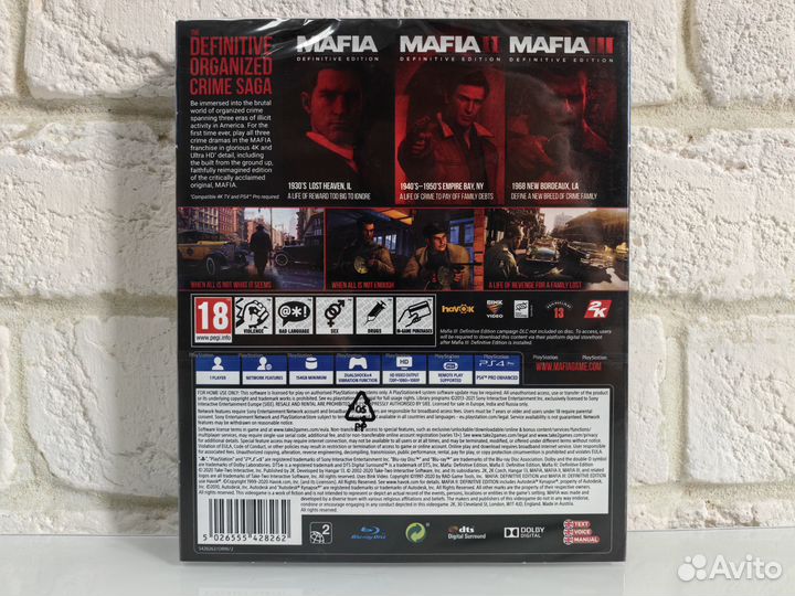 Mafia Trilogy PS4 новый диск