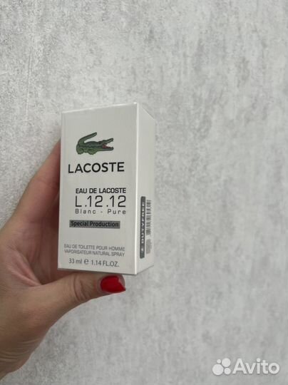 Духи тестер Lacoste blanc белые мужские