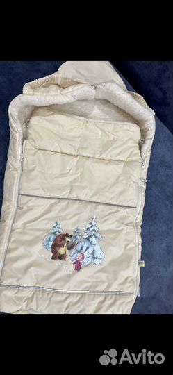 Зимний конверт в коляску на овчине